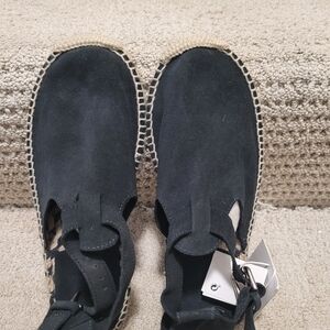 Zara Black Suede Espadrilles